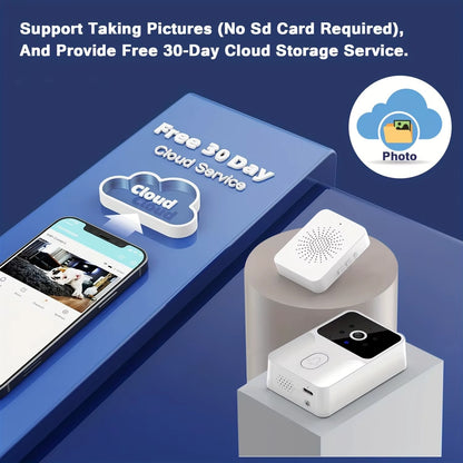 Wireless Smart Video Doorbell Camera 480P HD for Home Monitoring