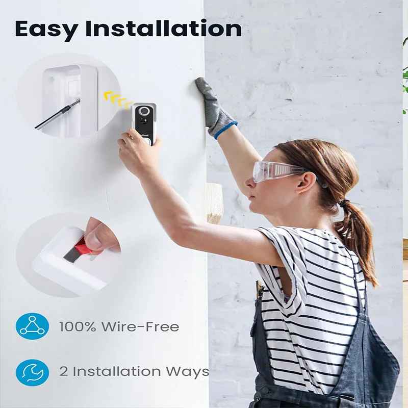 Wireless Video Doorbell Camera with Chime and Two-Way Audio (HD)