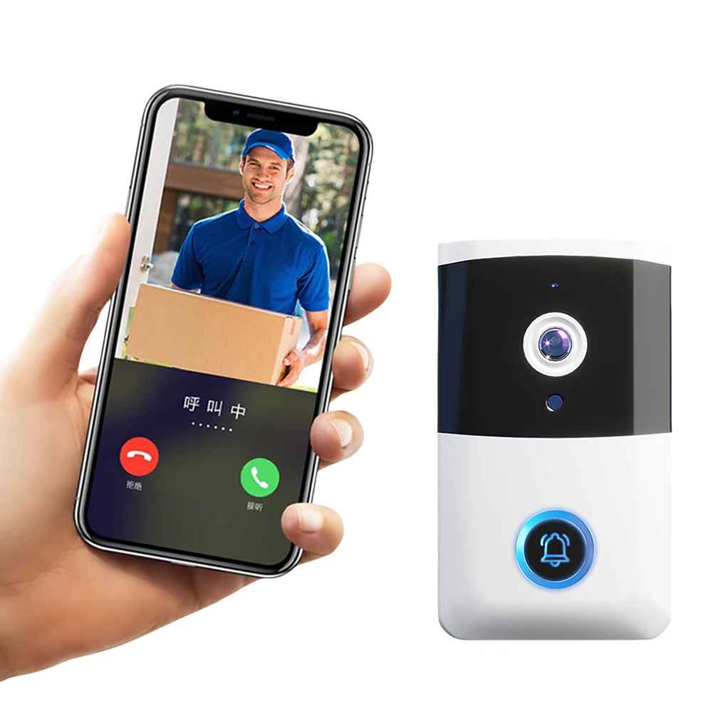 Wireless WiFi Video Doorbell Camera with IR Night Vision and Two-Way Audio (VGA)