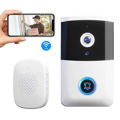 Wireless WiFi Video Doorbell Camera with IR Night Vision and Two-Way Audio (VGA)
