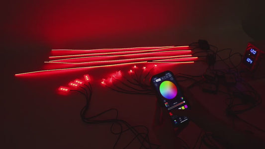 Car Interior Symphony Ambient Light Kit – 6 to 22-in-1, 213 Colors, Bluetooth App Control