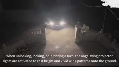 Angel Wing Car Door Projector Lights – Welcome Light, Mirror Mount, 30s Auto-Off
